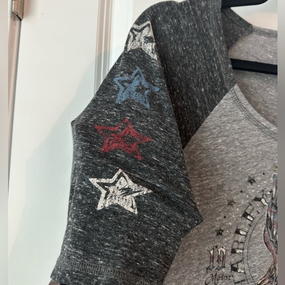 Harley-Davidson Women’s ‘American Eagle’ Baseball Tee (Size L) - Picture 4 of 7